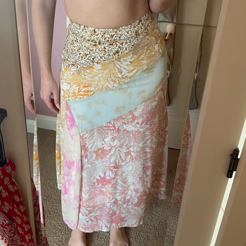 Patchwork Midi Skirt - image 1